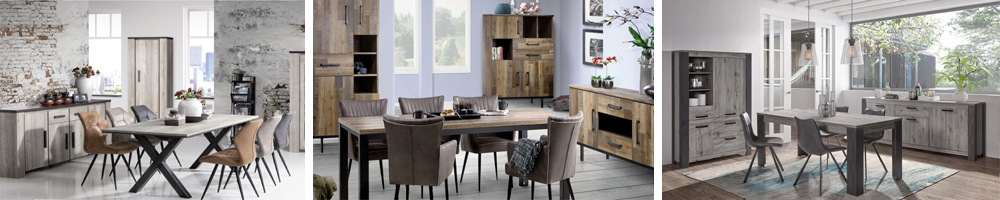 Lamulux meubels voor in de woonkamer, eettafel, salon tafel, dressoir en tv kast hout loot