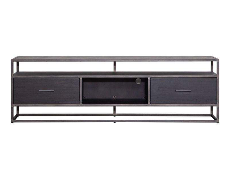 zwart kleurig tv meubel in industriele woonstijl voordelig bij ameubel