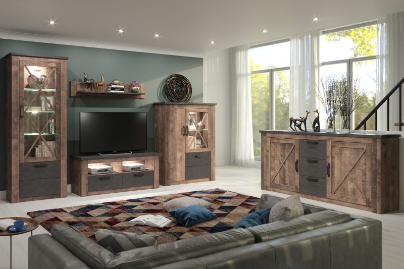 Mooi witte meubels voor in de woonkamer, volledige woonkamer set bestaat uit een eettafe, salontafel, dressoir en tv kast. Beste de set nu voor de laagste prijs bij A-Meubel.
