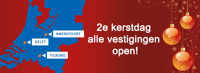 2e Kerstdag geopend Amersfoort, Delft en Tilburg