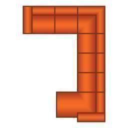 2 Zits (2 delig) + Hoek + 3 Zits (3 delig) + Longchair