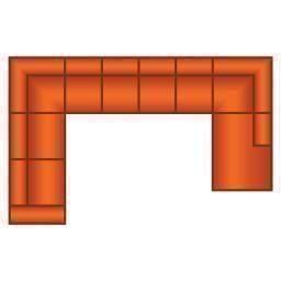 2.5 Zits + Haakse Hoek + 4 Zits (2 delig) + Ottomaan