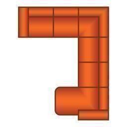 2.5 Zits + Hoek + 2 Zits + Longchair Rond