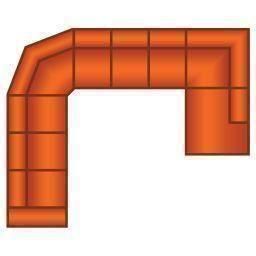 3 Zits (3 Delig) + Trapeze Hoek + 3 Zits (3 Delig) + Ottomaan