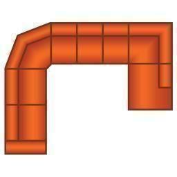 3 Zits + Trapeze Hoek + 3 Zits (3 Delig) + Ottomaan