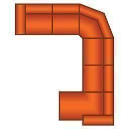 3 Zits + Trapeze Hoek + 3 Zits + Longchair Groot