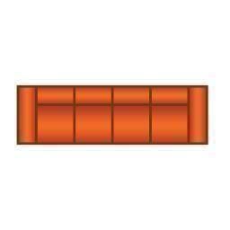 4 Zits(2 delig) (Arm Groot 26cm)