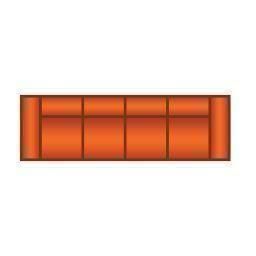 4 Zits (2 delig) (Arm Klein 17cm)