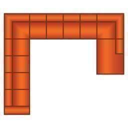 4 Zits (2 delig) + Haakse Hoek + 4 Zits (2 delig) + Ottomaan