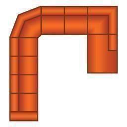 4 Zits (2 delig) + Trapeze Hoek + 2 Zits + Ottomaan