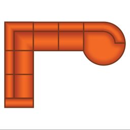 2.5 Zits + Hoek + 3 ZIts + Longchair Rond