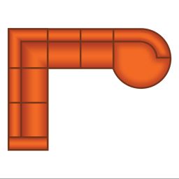 3 Zits + Hoek + 2.5 Zits + Longchair Rond