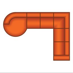 Longchair Rond + 2.5 Zits + Hoek + 2 Zits