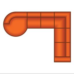 Longchair Rond + 2.5 Zits + Hoek + 3 Zits