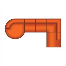 Longchair Rond + 2.5 Zits + Ottomaan Klein