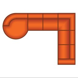 Longchair Rond + 3 Zits + Hoek + 2.5 Zits 