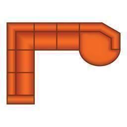 2 Zits + Hoek + 2 Zits + Ottomaan Rond