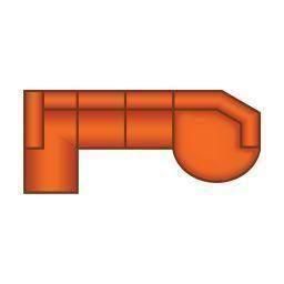 Longchair + 2 Zits + Ottomaan Rond