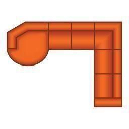 Ottomaan Rond + 2 Zits + Hoek + 3 Zits