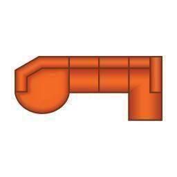 Ottomaan Rond + 2 Zits + Longchair