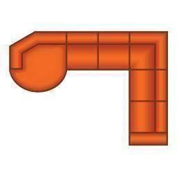 Ottomaan Rond + 2.5 Zits + Hoek + 2 Zits
