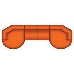 Ottomaan Rond + 2.5 Zits + Ottomaan Rond