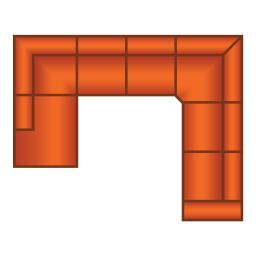 Ottomaan + 2 Zits + Hoek + 2 Zits