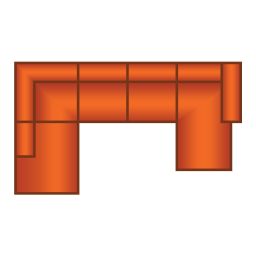 Ottomaan + 2 Zits + Longchair