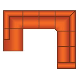 Ottomaan + 3 Zits + Hoek + 3 Zits