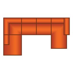 Ottomaan + 3 Zits + Longchair