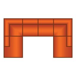 Ottomaan + 3 Zits + Ottomaan