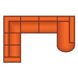 2 Zits + Hoek + 3 Zits + Longchair Rond