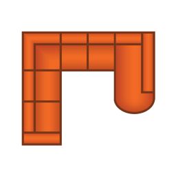 2.5 Zits + Hoek + 2 Zits + Longchair Rond