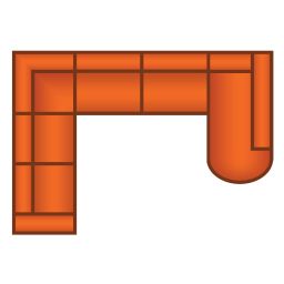 2.5 Zits + Hoek + 3 Zits + Longchair Rond