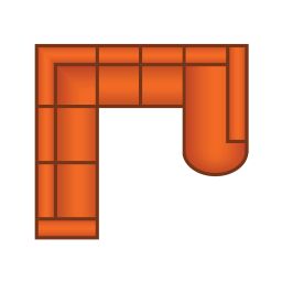 3 Zits + Hoek + 2 Zits + Longchair Rond