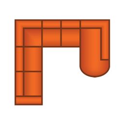 3 Zits + Hoek + 2 Zits + Ottomaan Klein Rond