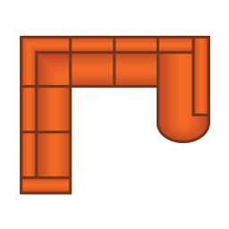 3 Zits + Hoek + 2.5 Zits + Longchair Rond