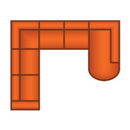 3 Zits + Hoek + 2.5 Zits + Ottomaan Klein Rond