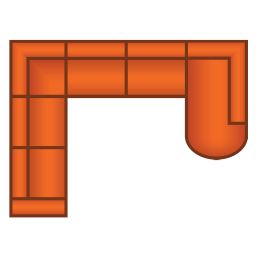 3 Zits + Hoek + 3 Zits + Ottomaan Klein Rond