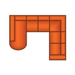 Longchair Rond + 2 Zits + Hoek + 2 Zits