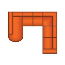 Longchair Rond + 2 Zits + Hoek + 2.5 Zits