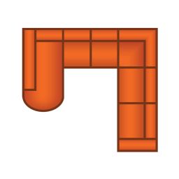 Longchair Rond + 2 Zits + Hoek + 3 Zits