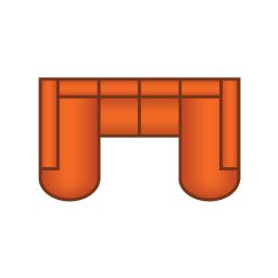 Longchair Rond + 2 Zits + Longchair Rond