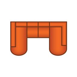 Longchair Rond + 2 Zits + Ottomaan Klein Rond