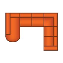 Longchair Rond + 2.5 Zits + Hoek + 2 Zits