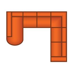 Longchair Rond + 2.5 Zits + Hoek + 3 Zits