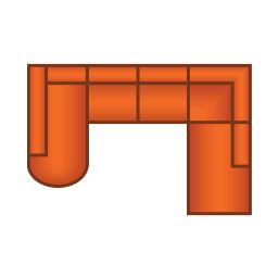 Longchair Rond + 2.5 Zits + Ottomaan Groot