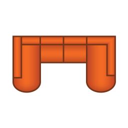 Longchair Rond + 2.5 Zits + Ottomaan Klein Rond