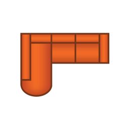 Longchair Rond + 2.5 Zits