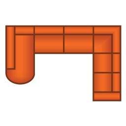 Longchair Rond + 3 Zits + Hoek + 2 Zits